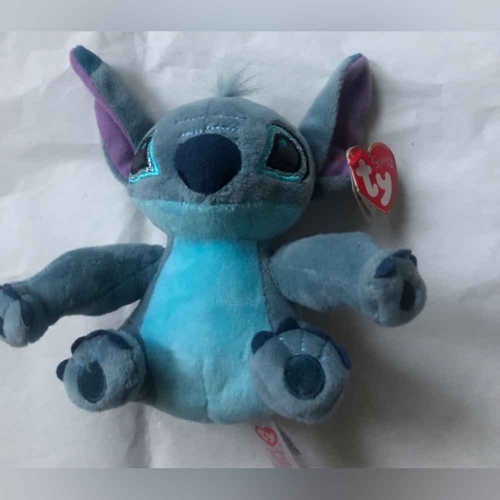 Ty Sparkle Beanie Babies 6" Stitch